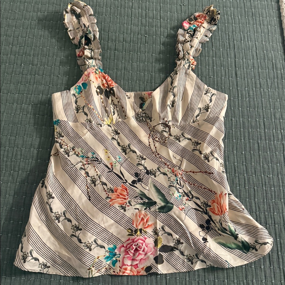 100% silk Galliano top